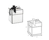 Flip Top Gift Boxes - White & Black Ribbon - The Red Door Engraving Company Inc.