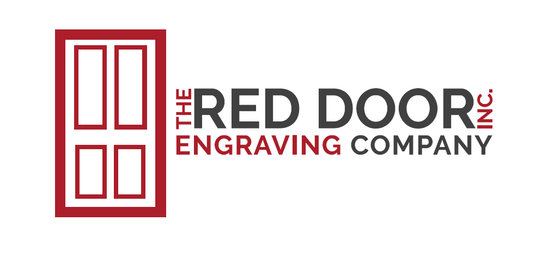 Red & Black Red Door Logo Gift Card - The Red Door Engraving Company Inc.