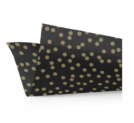 Black & Gold Dots Gift Wrap Tissue.