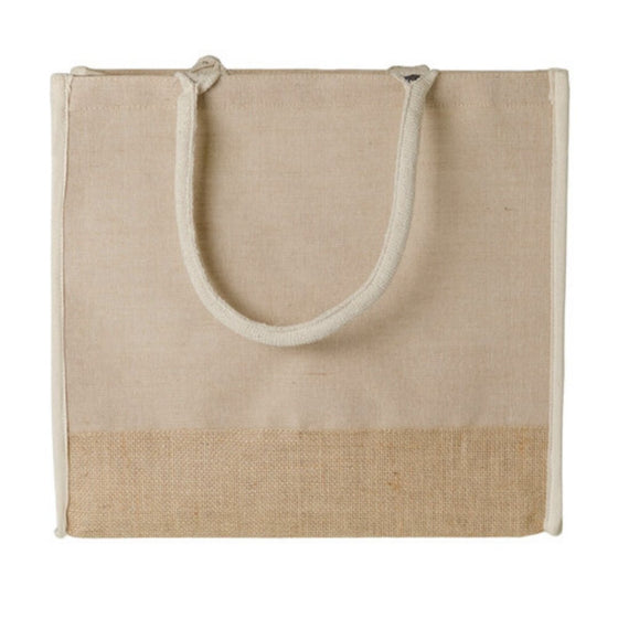 Jute & Burlap Bags - White Trim - Engravable - The Red Door Engraving Company Inc.