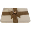 Large White Gift Box & Burlap Garland Ribbon - The Red Door Engraving Company Inc.