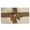 Large White Gift Box & Burlap Garland Ribbon - The Red Door Engraving Company Inc.