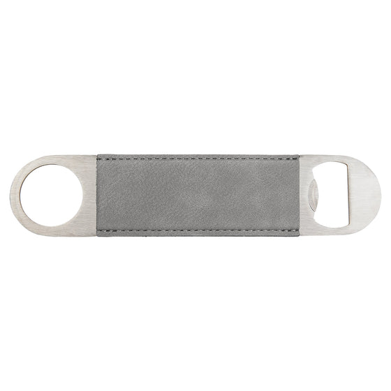 Leatherette Bottle Opener Grey - The Red Door Engraving Company Inc.