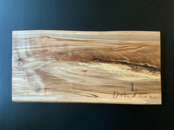 Maple Live-Edge Cutting Board - 22" - 24" - The Red Door Engraving Company Inc.