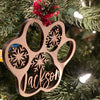 Wood Paw Print Ornament - The Red Door Engraving Company Inc.