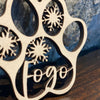 Wood Paw Print Ornament - The Red Door Engraving Company Inc.