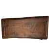 Roasted Maple Live Edge Charcuterie Board - 20" with Handles & Feet - The Red Door Engraving Company Inc.