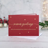 Red Seasons Greetings Card - The Red Door Engraving Company Inc.