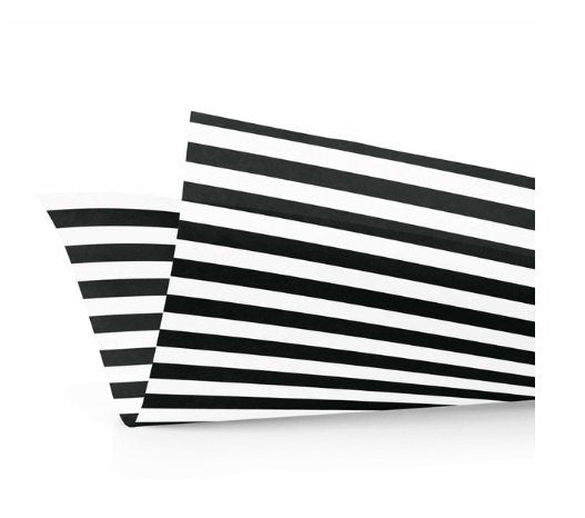 Black and White stripe Tissue Paper - The Red Door Engraving Company Inc.