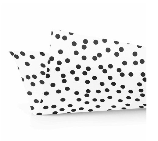 black and white dot Tissue Paper - The Red Door Engraving Company Inc.