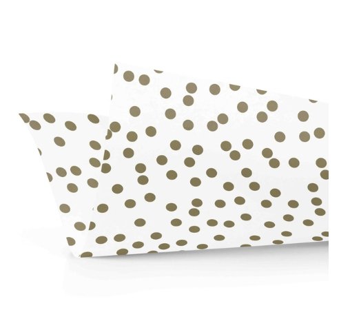 White and gold dot Tissue Paper - The Red Door Engraving Company Inc.