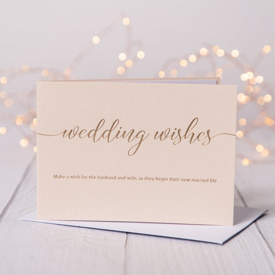 Wedding Wishes Card - Blush - The Red Door Engraving Company Inc.