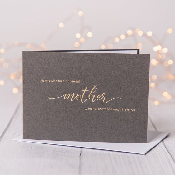 Wonderful Mother Card - Grey - The Red Door Engraving Company Inc.